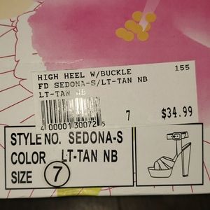 Tan heels size 7